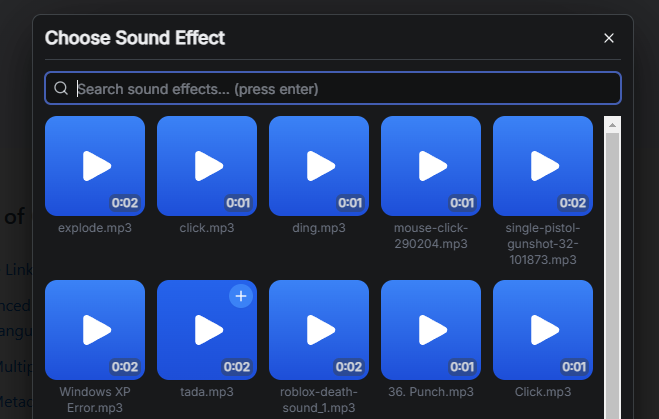 Explorador de Efectos de Sonido